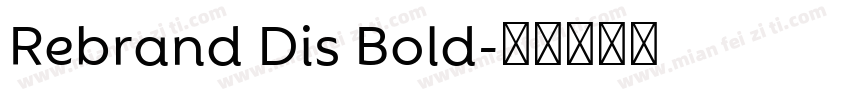 Rebrand Dis Bold字体转换